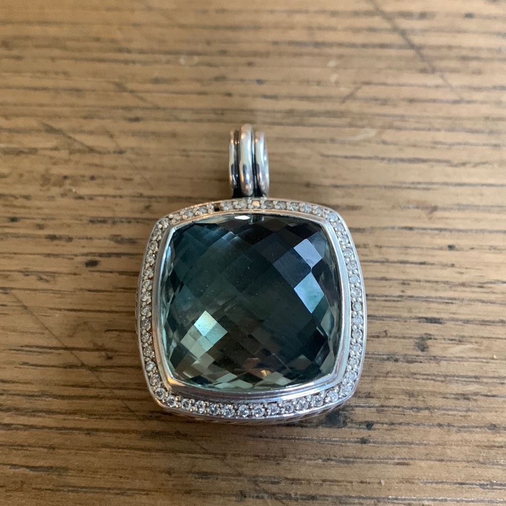 Authentic Prasiolite David Yurman pendant.